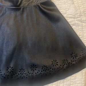 Vegan Leather A-line Skirt